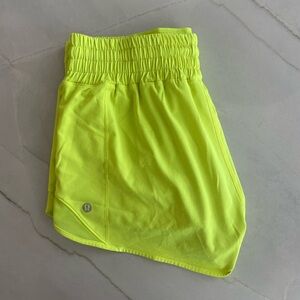 lululemon athletica Neon Yellow High-Rise Athletic Shorts